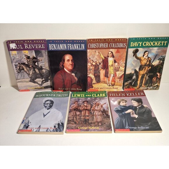 Scholastic Other - In Their Own Words Biographies Scholastic 7 Chapter Book Lot Revere Franklin